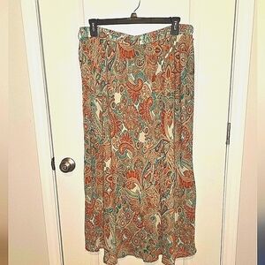 Roz & Ali 2x long womans paisley skirt